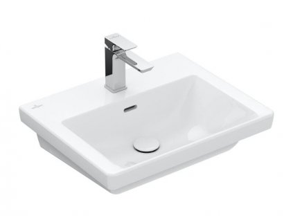 Villeroy & Boch Subway 3.0 umyvadlo 55x44 cm, otvor pro baterii, s přepadem, CeramicPlus, bílá Alpin (4A7055R1)