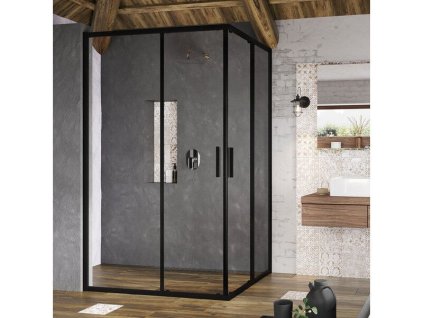 ravak blix slim ctyruhelnikovy sprchovy kout blsrv2k 118 6 120x195 cm cerna dekor transparent11 3