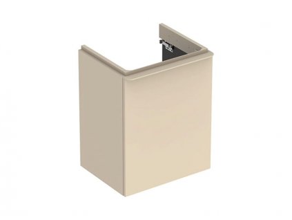 Geberit Smyle Square skříňka pod umývátko 49,2x40,6x61,7 cm, 1x dvířka, závěsy vpravo, pískově šedá lesk/pískově šedá mat (500.363.JL.1)