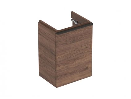 Geberit Smyle Square skříňka pod umyvadlo 44,2x35,6x61,7 cm, 1x dvířka, závěsy vpravo, ořech hickory/láva mat (500.350.JR.1)