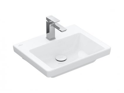 Villeroy & Boch Subway 3.0 umývátko 50x40 cm, otvor pro baterii, bez přepadu, bílá Alpin (4370FG01)