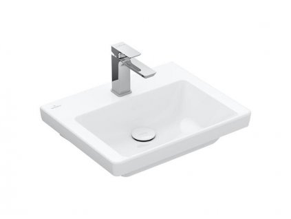 Villeroy & Boch Subway 3.0 umývátko 45x37 cm, otvor pro baterii, bez přepadu, bílá Alpin (4370FL01)