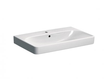 Geberit Smyle Square umyvadlo 75x48 cm, otvor pro baterii, s přepadem, bílá (500.249.01.1)