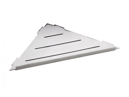 Bemeta Cytro polička do spár rohová, trojúhelníková, s předním okrajem, 29,7x1,5x21 cm, nerez lesk (101302431)