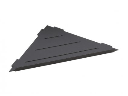 Bemeta Cytro polička do spár rohová, trojúhelníková, s předním okrajem, 29,7x1,5x21 cm, černá (101302430)