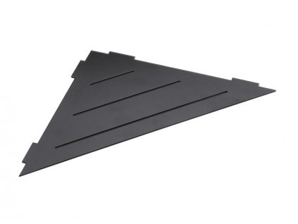 Bemeta Cytro polička do spár rohová, trojúhelníková, bez okrajů, 29,7x2x21 cm, černá (101302420)