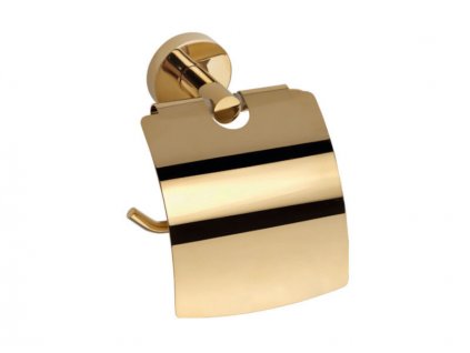 Bemeta Brilo držák toaletního papíru s krytem, zlato lesk (161112010)