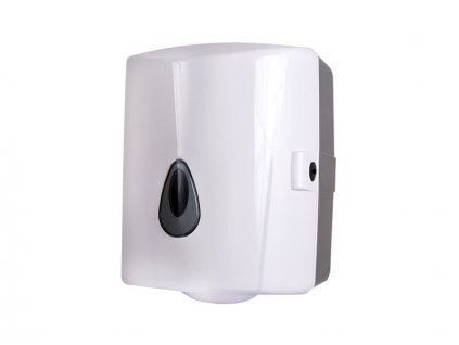 Sanela SLDN 02 - Zásobník na papírové ručníky v rolích, materiál bílý plast ABS (72020)