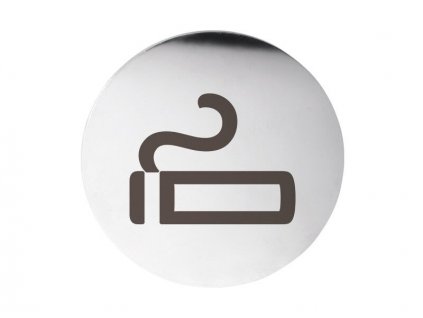 Bemeta Home piktogram - kouření povoleno, kruh, nerez lesk (111054021)