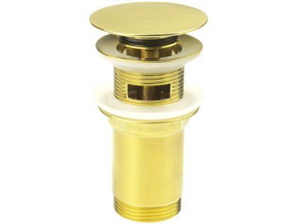 DEANTE - Click-Clack broušená zlatá výpust do umyvadla nebo bidetu, s kovovým pouzdrem - univerzální NHC_R10U