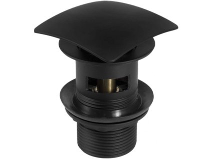 DEANTE - Click - clack černá - Umyvadlový a bidetový KLIK - KLAK - s přepadem NHC_B11B