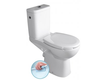 SAPHO - HANDICAP WC kombi zvýšený sedák, Rimless, zadní odpad, bílá K11-0221