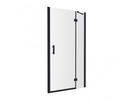 OMNIRES - MANHATTAN sprchové dveře pro boční stěnu, 100 cm černá mat / transparent /BLMTR/ ADC10X-ABLTR