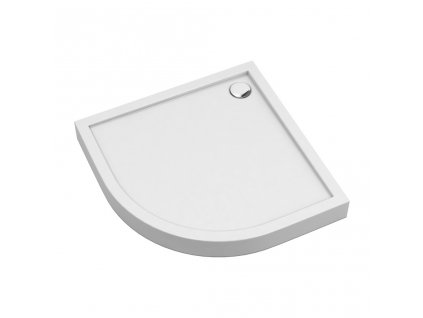 OMNIRES - CAMDEN akrylátová sprchová vanička čtvrtkruh, 80 x 80 cm bílá lesk /BP/ CAMDEN80/OBP