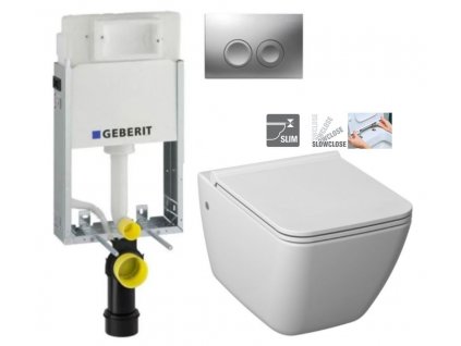 GEBERIT KOMBIFIXBasic vč. matného tlačítka DELTA 25 + WC JIKA PURE + SEDÁTKO SLOWCLOSE 110.100.00.1 21MA PU2