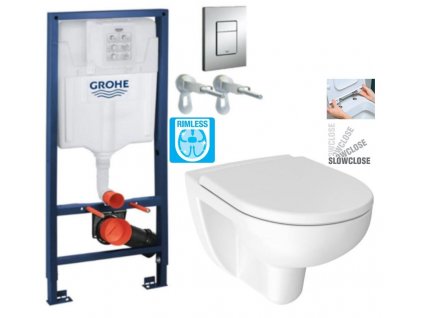 Rapid SL pro závěsné WC 38528SET s chromovou deskou + WC JIKA LYRA PLUS RIMLESS + SEDÁTKO DURAPLAST SLOWCLOSE 38772001 LY2