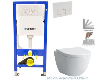 GEBERIT DuofixBasic s bílým tlačítkem DELTA51 + WC LAUFEN PRO RIMLESS + SEDÁTKO 458.103.00.1 51BI LP1