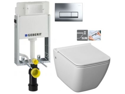 GEBERIT KOMBIFIXBasic vč. chromového tlačítka DELTA 51 + WC JIKA PURE + SEDÁTKO DURAPLAST 110.100.00.1 51CR PU1