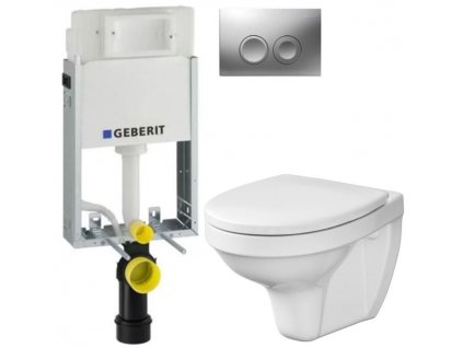 GEBERIT KOMBIFIXBasic vč. matného tlačítka DELTA 25 + WC CERSANIT DELFI + SEDÁTKO 110.100.00.1 21MA DE1