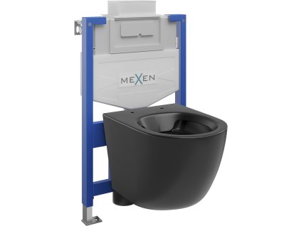 MEXEN/S - WC předstěnová instalační sada Fenix XS-U s mísou WC Lena, černá mat 6853322XX85