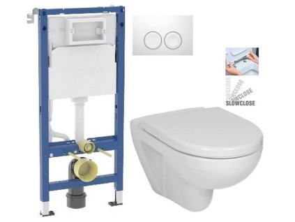 GEBERIT DuofixBasic s bílým tlačítkem DELTA21 + WC JIKA LYRA PLUS + SEDÁTKO DURAPLAST SLOWCLOSE 458.103.00.2 21BI LY5
