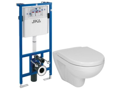 JIKA předstěnový instalační systém bez tlačítka + WC JIKA LYRA PLUS + SEDÁTKO DURAPLAST H895652 X LY6