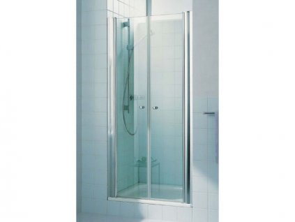 Kermi ATEA dveře lítací 850 x 1850 mm, profil bílý, sklo Siesta (ATPTD085182TK)