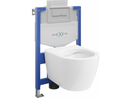 MEXEN/S - WC předstěnová instalační sada Fenix XS-U s mísou WC Carmen, bílá 6853388XX00