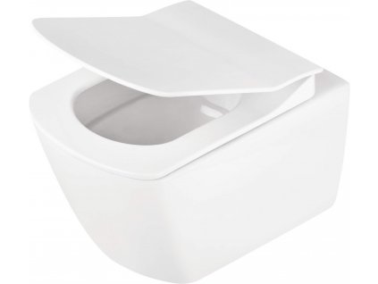 DEANTE - Anemon bílá - Záchodová mísa, se sedátkem, bez okraje CDZD6ZPW