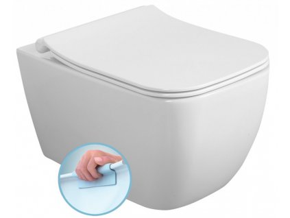ISVEA - VEA závěsná WC mísa Rimless, 34,5x52cm, bílá 10VA02001