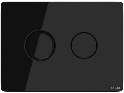 CERSANIT - Ovládací tlačítko PNEUMATIC ACCENTO CIRCLE, černé sklo S97-053