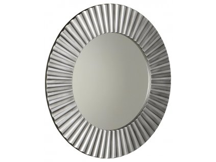 SAPHO - PRIDE kulaté zrcadlo v dřevěném rámu ø 90cm, stříbrná PD902