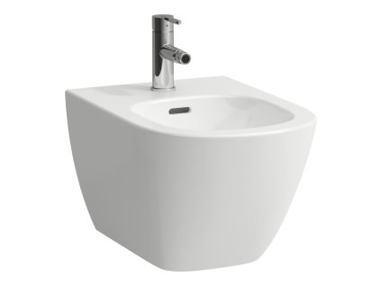 LAUFEN LUA - závěsný bidet, Advanced, h8300810003021, s 1 otvorem pro baterii uprostřed, bez postranních otvorů pro přívod vody vlevo a vpravo