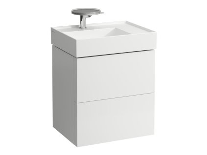 Kartell LAUFEN - skříňka pod umyvadlo, se 2 zásuvkami, včetně organizéru, s prostorově úsporným sifonem pro umyvadlo 810334, h4075580336401