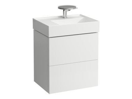 Kartell LAUFEN - skříňka pod umyvadlo, se 2 zásuvkami, včetně organizéru, s prostorově úsporným sifonem pro umyvadlo 810335., h4075680336401