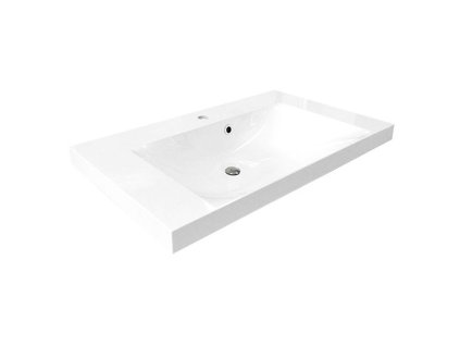MEREO - Bino, koupelnová skříňka s umyvadlem z litého mramoru 101 cm, bílá CN662M