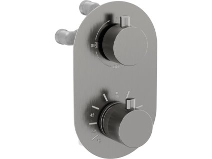 MEXEN - Kai termostatická baterie sprcha/vana 3 výstupy, grafit 77602-66