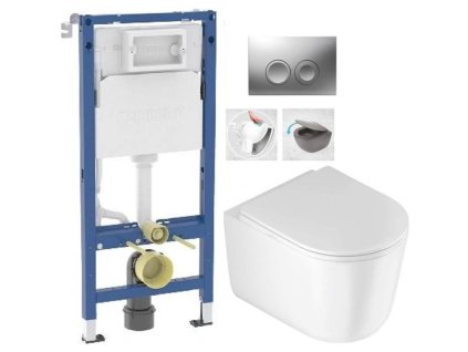 GEBERIT DuofixBasic s matným tlačítkem DELTA21 + WC DEANTE Jasmin se sedátkem RIMLESS 458.103.00.2 21MA JA1