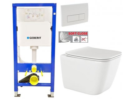 GEBERIT DuofixBasic s bílým tlačítkem DELTA51 + WC INVENA PAROS + SEDÁTKO 458.103.00.1 51BI RO1