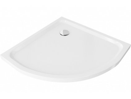 MEXEN - Flat sprchová vanička čtvrtkruhová slim 100 x 100, bílá 41101010