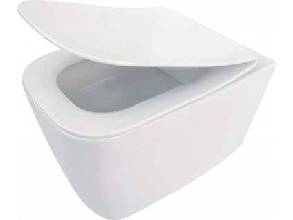 DEANTE - Hiacynt New bílá záchodová mísa, se sedátkem, bez okraje CDYD6ZPW