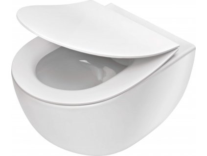DEANTE - Peonia bílá - Záchodová mísa, se sedátkem, bez okraje CDED6ZPW