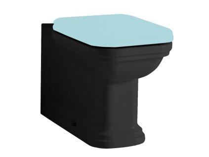 KERASAN - WALDORF WC kombi mísa 40x68cm, spodní/zadní odpad, černá mat 411731