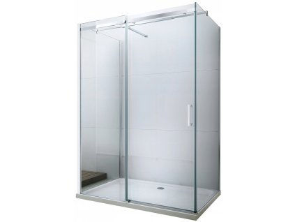 MEXEN/S - OMEGA sprchový kout 3-stěnný 140x100, transparent, chrom 825-140-100-01-00-3S