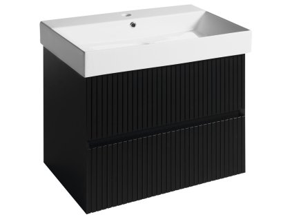 SAPHO - FILENA umyvadlová skříňka 67x51,5x43cm, černá mat strip FID1270BS