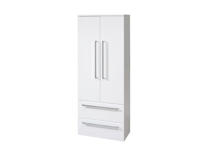 MEREO - Bino, koupelnová skříňka vysoká, dvojitá 163 cm, bílá CN669