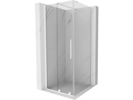 MEXEN/S - Velar sprchový kout 100 x 100, transparent, bílá 871-100-100-01-20