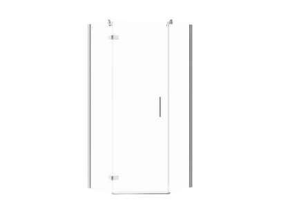 CERSANIT - Pětiúhelný sprchový kout JOTA 90x90x195, LEVÝ, průhledné sklo S160-014