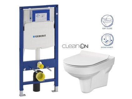 GEBERIT Duofix bez tlačítka + WC CERSANIT CITY NEW CLEANON + WC SEDÁTKO SLIM 111.300.00.5 CI2