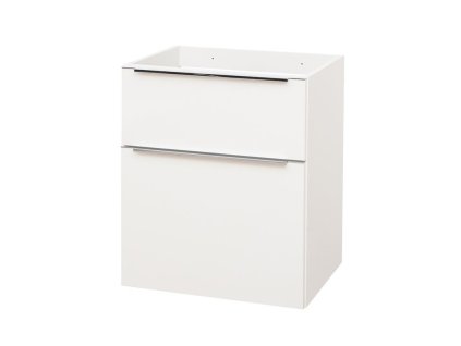 MEREO - Mailo, koupelnová skříňka 61 cm, bílá, chrom madlo CN510S